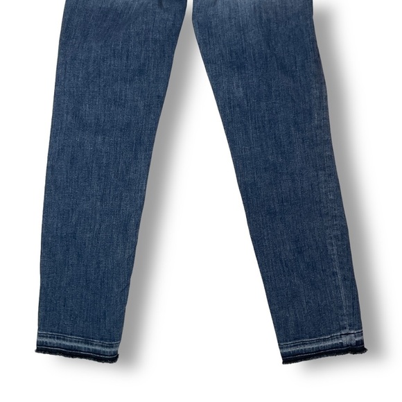 Frame Le Nouveau Straight Jeans Split Hem Medium Wash Sz 25  250 - Picture 8 of 13